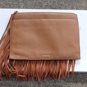 Rebecca Minkoff Tan Fringe Clutch